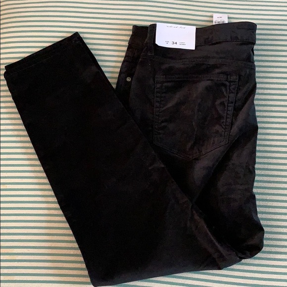 LOFT Pants - Black velvet curvy skinny pants size 18 Loft